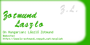 zotmund laszlo business card